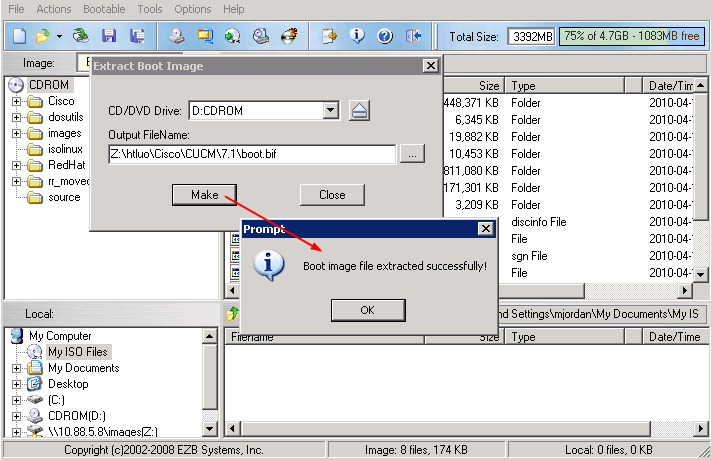 How to write iso file to bootable cd