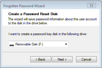 Forgotten Password Wizard