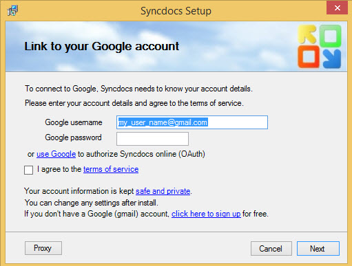 Sync Google Drive Account USB