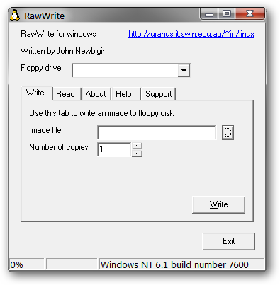 RawWrite for Windows Floppy Disk